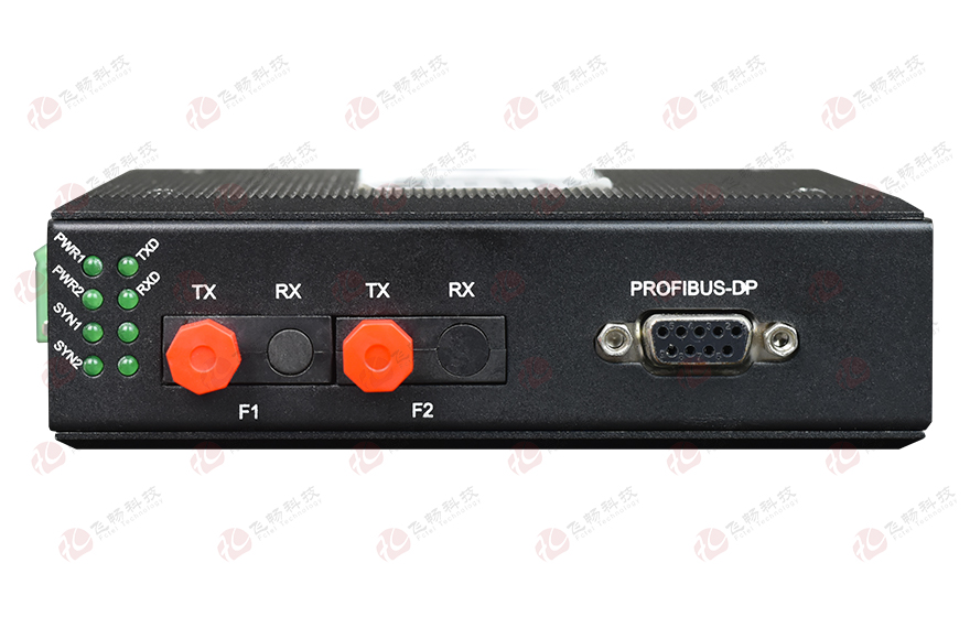 飛暢科技-工業(yè)軌式 環(huán)網型1路Profibus-DP光端機 點對點光貓