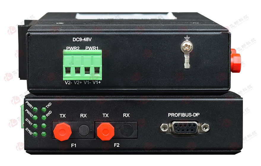 飛暢科技-工業(yè)軌式 環(huán)網型1路Profibus-DP光端機 點對點光貓